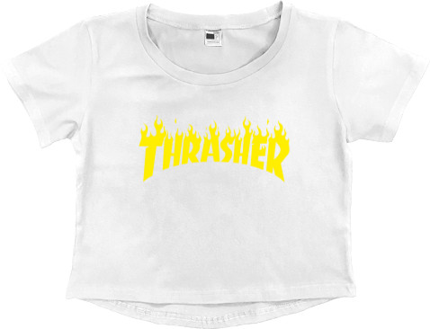 Women's Cropped Premium T-Shirt - Thrasher 03 - Mfest