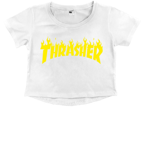 Kids' Premium Cropped T-Shirt - Thrasher 03 - Mfest