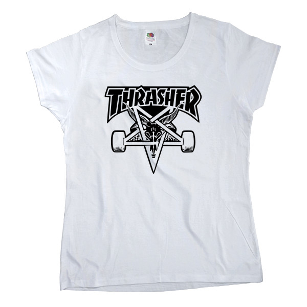 Thrasher - Футболка Классика Женская Fruit of the loom - Thrasher 02 - Mfest