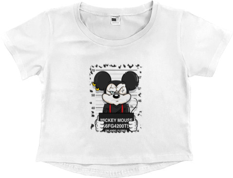 Women's Cropped Premium T-Shirt - Bad mickey mouse 8 - Mfest