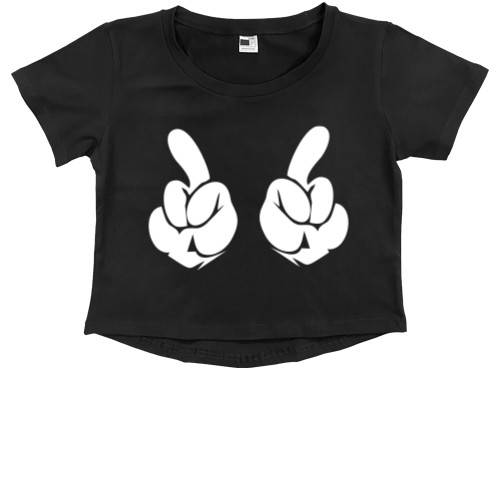 Kids' Premium Cropped T-Shirt - Bad mickey mouse 3 - Mfest