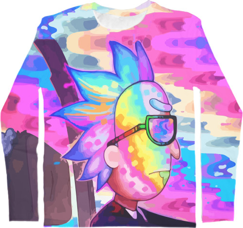 Men's Longsleeve Shirt 3D - Rick and Morty (Retro Style) 3 - Mfest