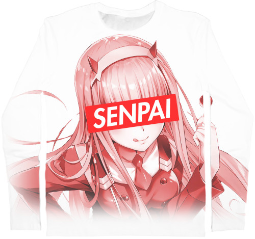 Kids' Longsleeve Shirt 3D - Anime Senpai 1 - Mfest