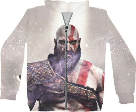 Unisex Zip-through Hoodie 3D - God Of War (2) - Mfest