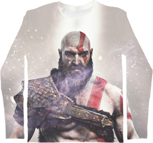 Men's Longsleeve Shirt 3D - God Of War (2) - Mfest