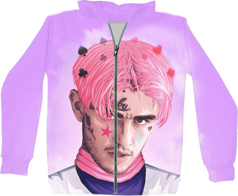 Unisex Zip-through Hoodie 3D - Lil Peep (Лил Пип) - Mfest