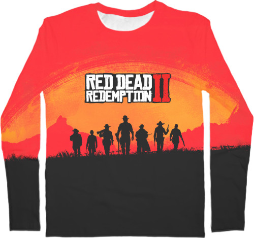 Men's Longsleeve Shirt 3D - Red Dead Redemption 2 (1) - Mfest