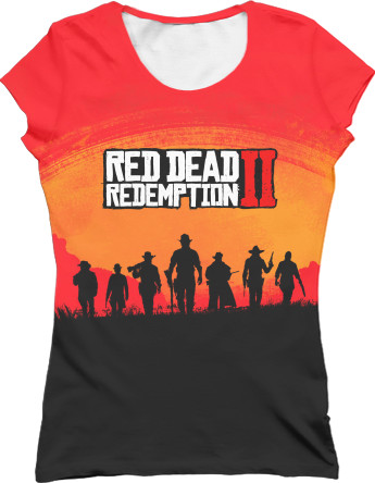 Women's T-Shirt 3D - Red Dead Redemption 2 (1) - Mfest