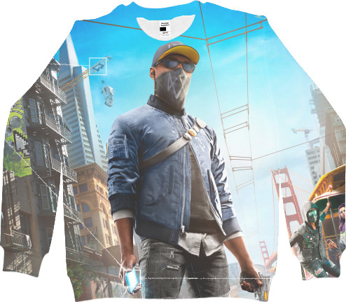 Women's Sweatshirt 3D - Watch Dogs 2 (1) - Mfest