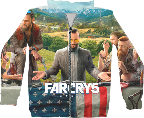 Худи на молнии 3D Унисекс - FarCry 5 (1) - Mfest