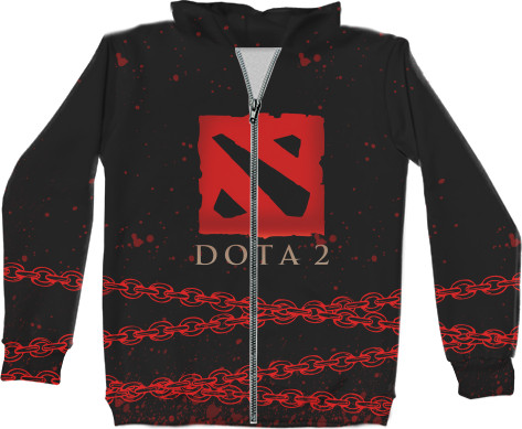 Unisex Zip-through Hoodie 3D - Dota 2 (3) - Mfest