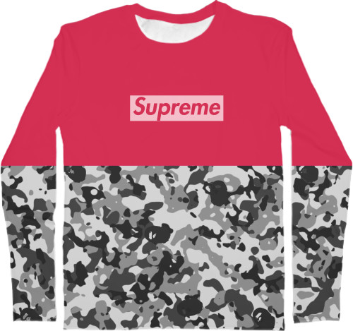 Men's Longsleeve Shirt 3D - Supreme (Половина) - Mfest