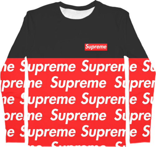 Men's Longsleeve Shirt 3D - Supreme (Полоски) - Mfest