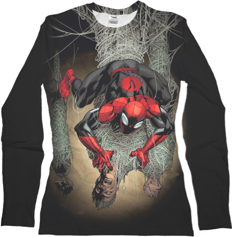 Women's Longsleeve Shirt 3D - Человек паук (Spider-man) 4 - Mfest