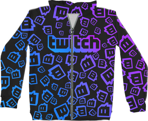 Kids' Zip-through Hoodie 3D - Twitch (4) - Mfest