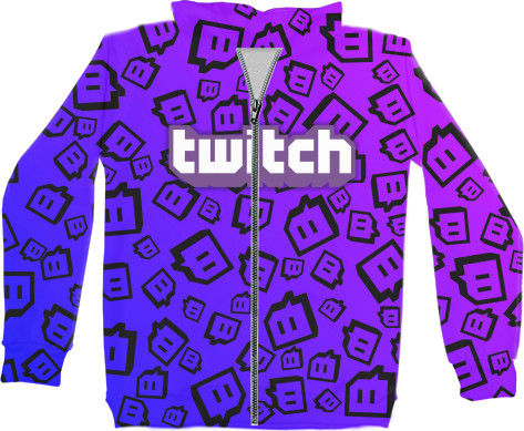 Kids' Zip-through Hoodie 3D - Twitch (5) - Mfest