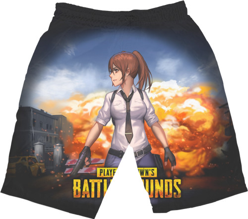 Men's Shorts 3D - PUBG Anime (3) - Mfest