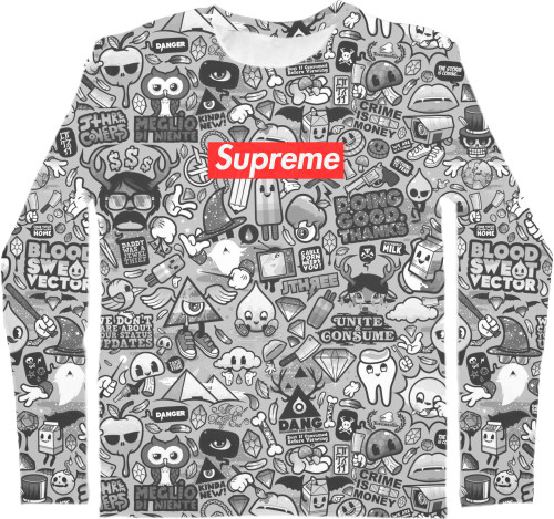 Kids' Longsleeve Shirt 3D - Supreme (4) - Mfest