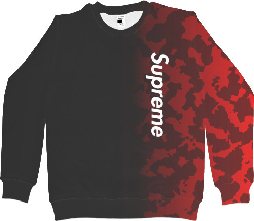 Men's Sweatshirt 3D - Supreme (Красный Камуфляж) - Mfest