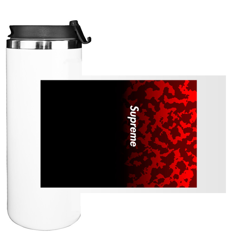 Water Bottle on Tumbler - Supreme (Красный Камуфляж) - Mfest