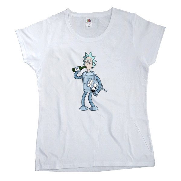 Women's T-shirt Fruit of the loom - Rick and Bender (Futurama) - Mfest