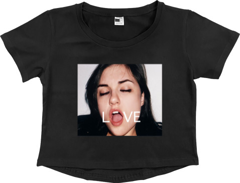 Women's Cropped Premium T-Shirt - Sasha Gray (LOVE) - Mfest