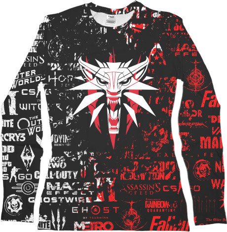 Women's Longsleeve Shirt 3D - The Witcher | GAMES - Mfest