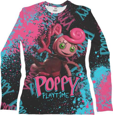 Women's Longsleeve Shirt 3D - Poppy Playtime (Mommy) 2 - Mfest