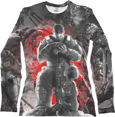 Women's Longsleeve Shirt 3D - Gears of War 8 - Mfest