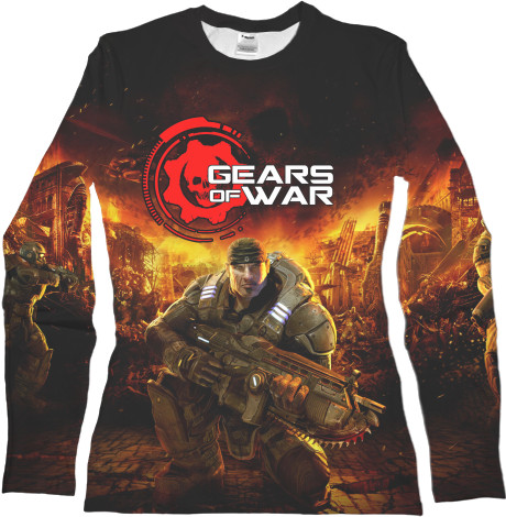 Women's Longsleeve Shirt 3D - Gears of War 13 - Mfest