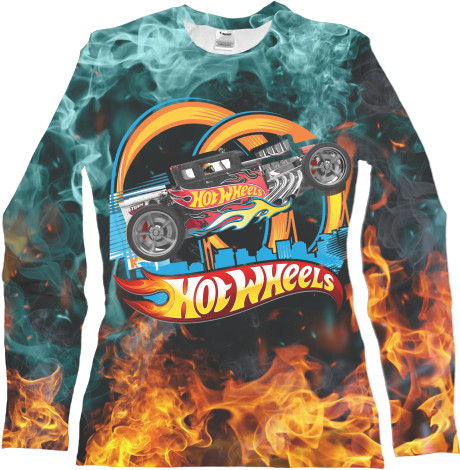 Футболка з Довгим Рукавом Жіноча 3D - Hot Wheels [15] - Mfest