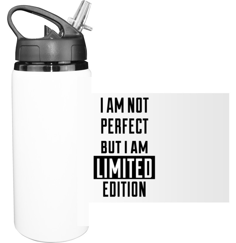 Sport Water Bottle - i am not perfect but i'm limited edition - Mfest