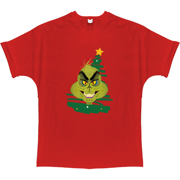 T-shirt Oversize - Christmas Grinch and his tree - Mfest