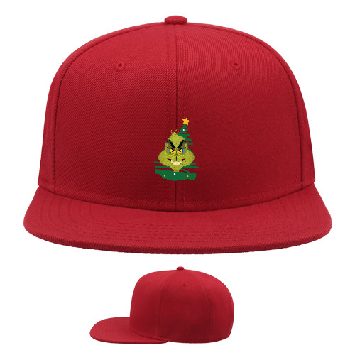 Snapback Baseball Cap - Christmas Grinch and his tree - Mfest