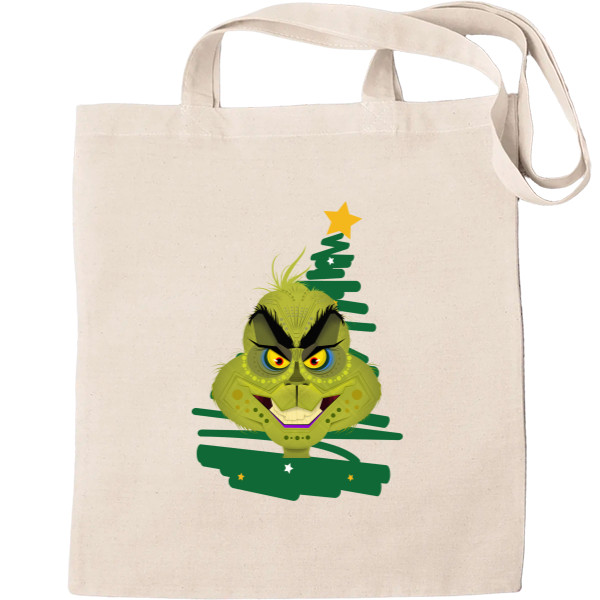 Tote Bag - Christmas Grinch and his tree - Mfest