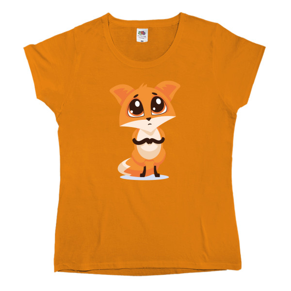 Лисы - Women's T-shirt Fruit of the loom - Сute little fox - Mfest