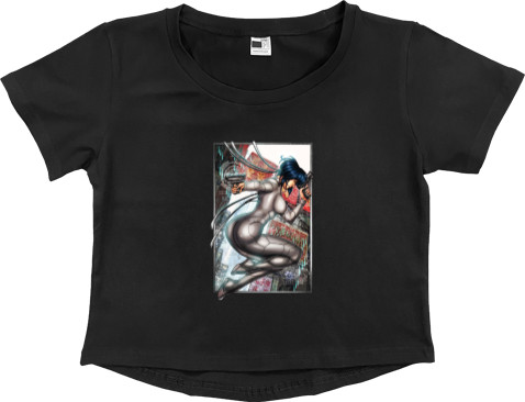 Women's Cropped Premium T-Shirt - Ghost in the Shell 5 - Mfest