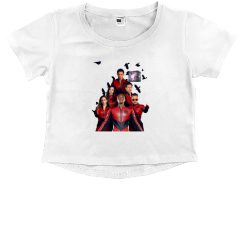 Kids' Premium Cropped T-Shirt - umbrella academy season 3 (5) - Mfest