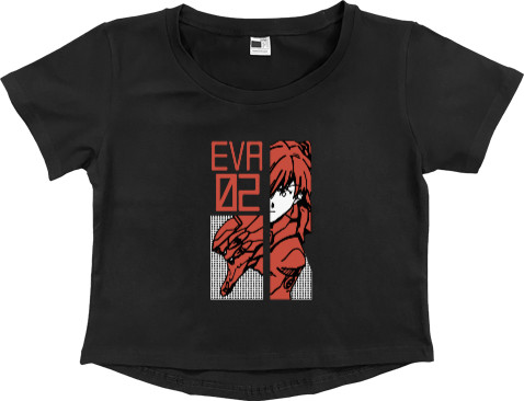 Women's Cropped Premium T-Shirt - EVA 02 - Mfest