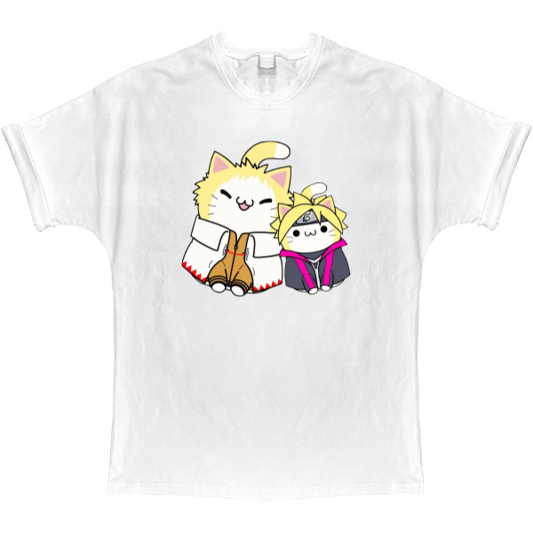 T-shirt Oversize - naruto cat - Mfest