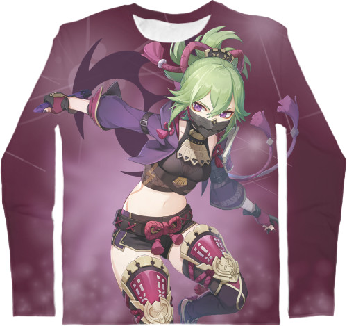 Men's Longsleeve Shirt 3D - Genshin Impact Kuki Shinobu 3 - Mfest