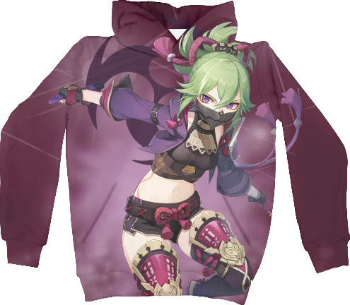 Unisex Hoodie 3D - Genshin Impact Kuki Shinobu 3 - Mfest