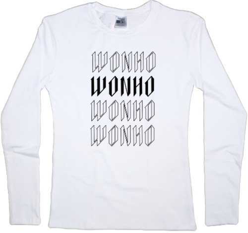 Футболка з Довгим Рукавом Жіноча - wonho logo - Mfest