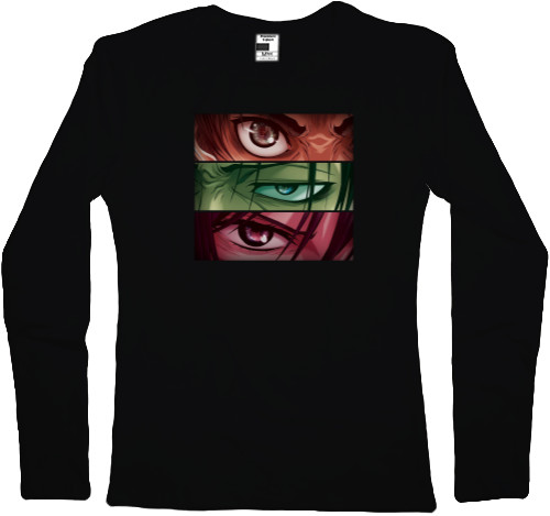 Women's Longsleeve Shirt - eren levi and mikasa - Mfest