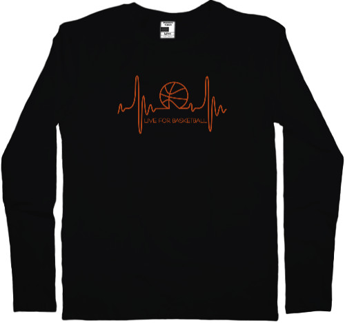 Men's Longsleeve Shirt - LIVE FOR BASKETBALL - Mfest