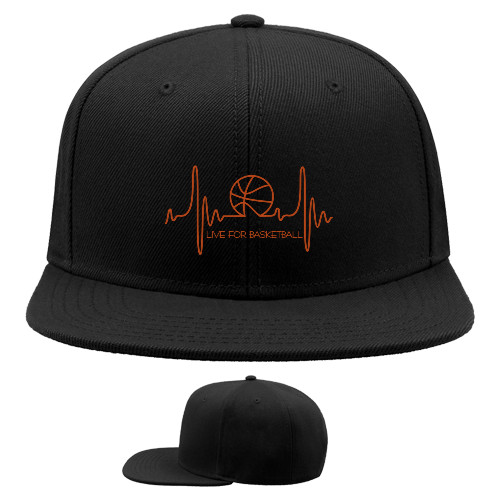 Snapback Baseball Cap - LIVE FOR BASKETBALL - Mfest