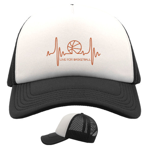 Kids' Trucker Cap - LIVE FOR BASKETBALL - Mfest