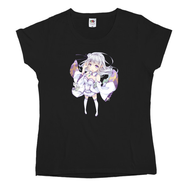 Women's T-shirt Fruit of the loom - Емілія re zero 2 - Mfest