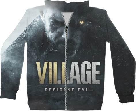 Unisex Zip-through Hoodie 3D - resident evil 8 - Mfest