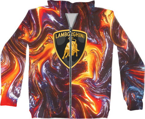 Kids' Zip-through Hoodie 3D - Lamborghini [18] - Mfest